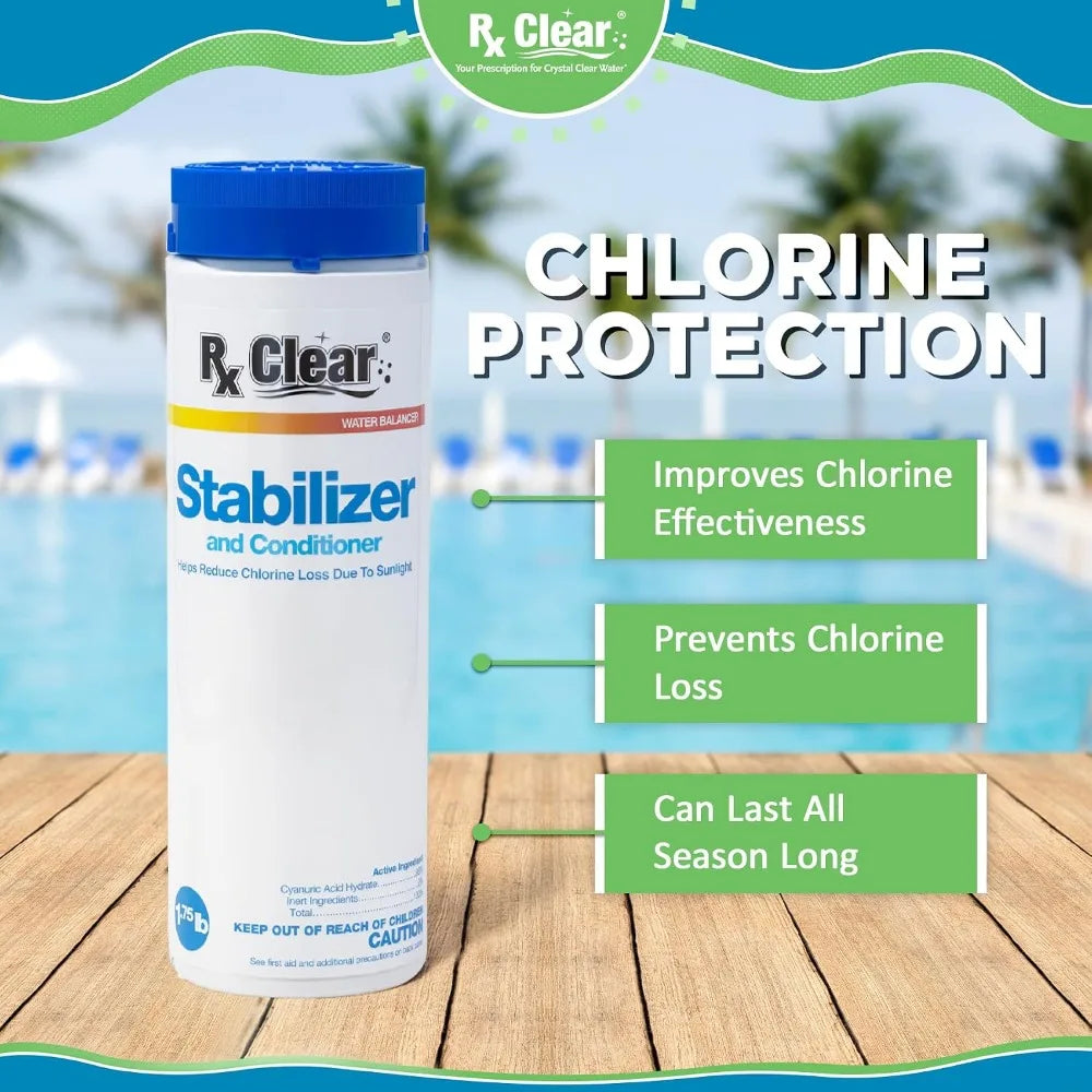 Best Selling Swimming Pool Stabilizer Conditioner Cyanuric Acid Reduces Chlorine Loss 25lbs