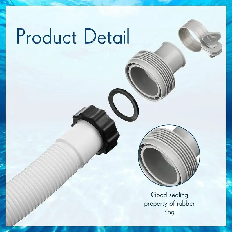 New Pool Pump Hose Filter Pump Hose Pool Pump Replacement Hose For 1.5in Diameter Pool Hose For Water Circulation Lawns