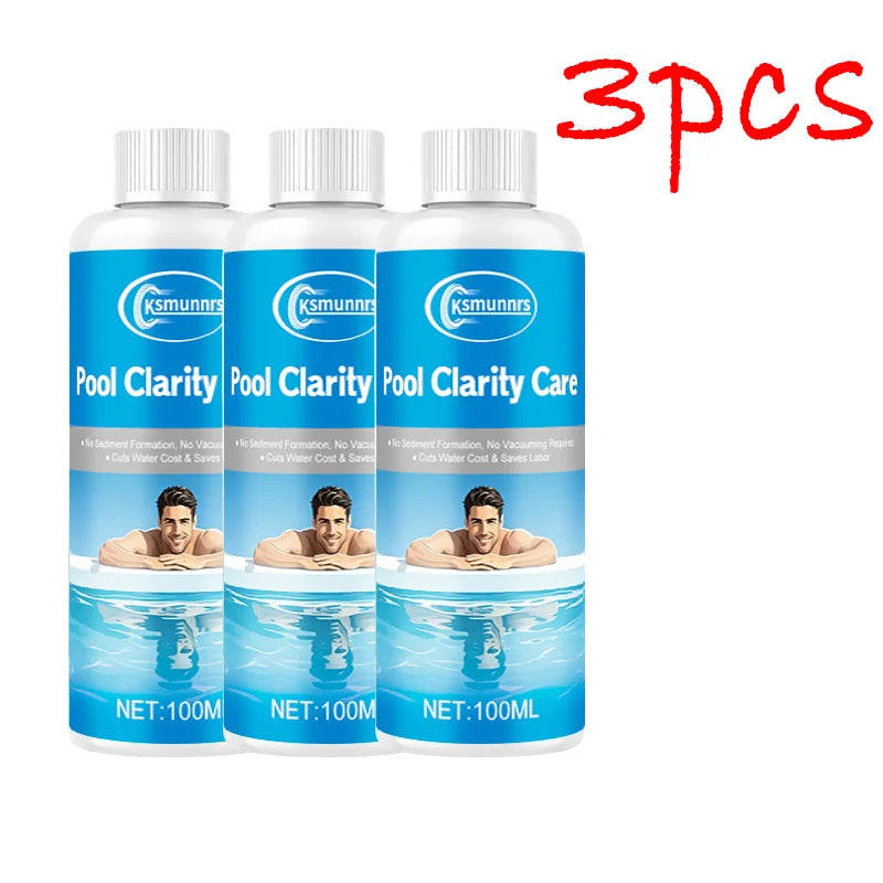 Universal Water Clarifier for Swimming Pools And Spas - Quick Murky Water Improvement Transparent Vision Restorer Easy Applicati
