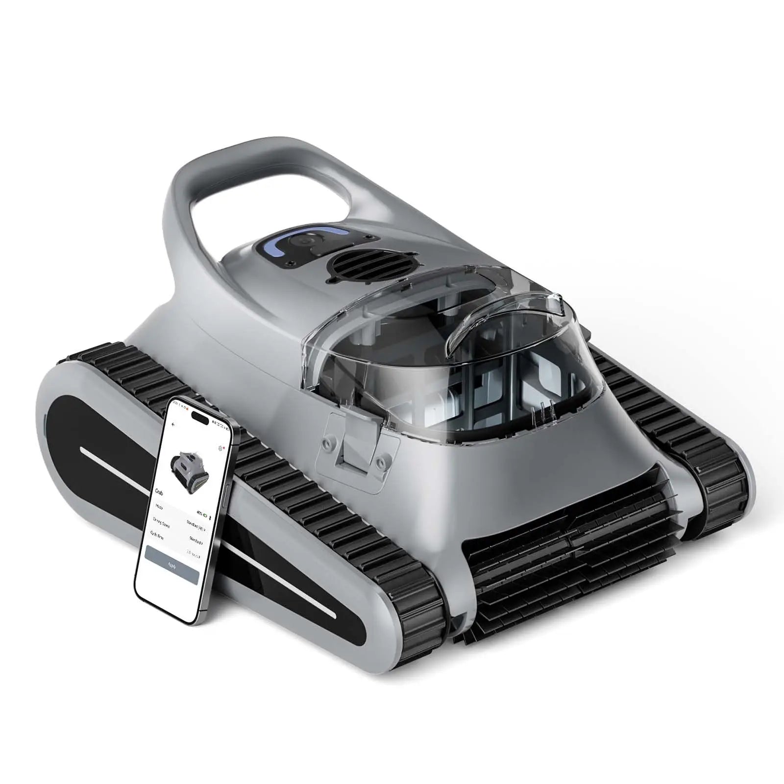 (New for 2025) Seauto Crab Pro Cordless Robotic Cleaner, for Inground Pools up to 2000 Sq.ft, with Floor and Waterline Cleaning Vacuum