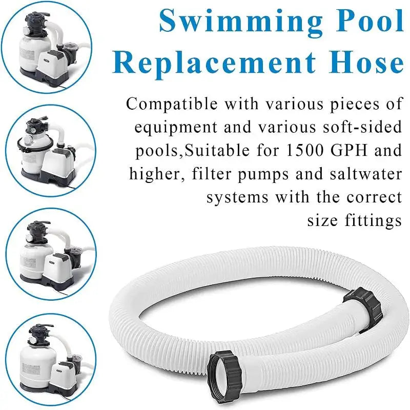 New Pool Pump Hose Filter Pump Hose Pool Pump Replacement Hose For 1.5in Diameter Pool Hose For Water Circulation Lawns