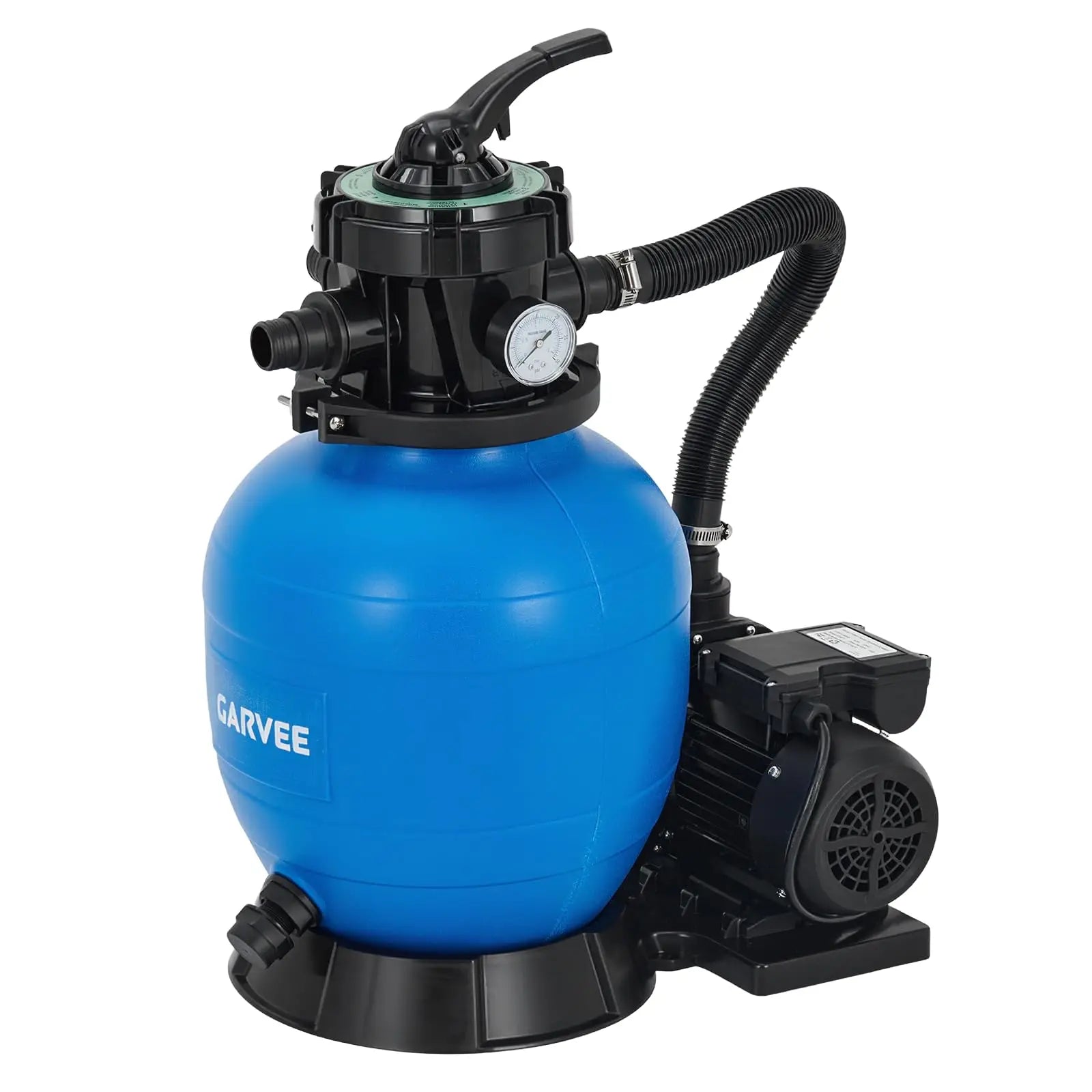 13'' Sand Filter Pump For Above Ground Pool, 3/4HP 3435GPH Pool Pump & Filter System With 7-Way Valve And Strainer Basket