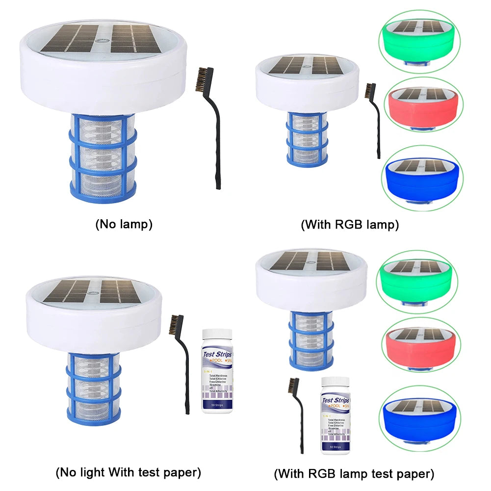 Solar Pool Lonizer Purifier Kills-Algae Swimming Pool Water Purifiers Chlorine-Free Sun Shock&Water Purifier For Outdoor Hot Tub