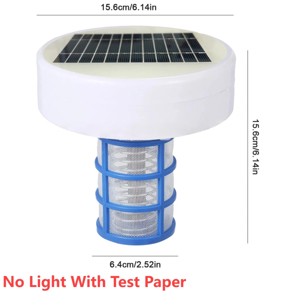 Solar Pool Ionizer Purifier Kills Algae Swimming Pool Water Purifiers Chlorine-Free Sun Shock & Water Purifier for Outdoor Hot Tub