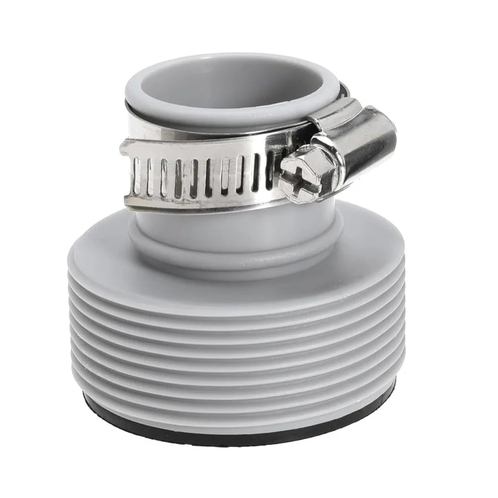 New 1.25 to 1.5 Pool Hose Adapter With Adjustment Hoop Rubber Metal Pool Hose Connector Type B Pool Filter Pumps Adapters