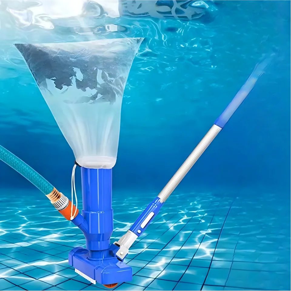 Pool Vacuum Cleaner Jet Underwater Vacuum with Brush for Pond Spa Pool Cleaning