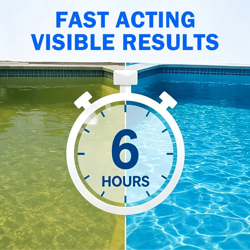 Universal Water Clarifier for Swimming Pools And Spas - Quick Murky Water Improvement Transparent Vision Restorer Easy Applicati