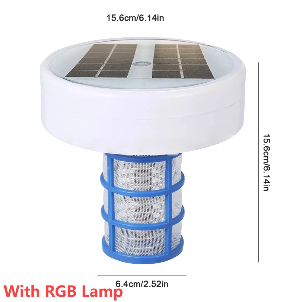 Solar Pool Ionizer Purifier Kills Algae Swimming Pool Water Purifiers Chlorine-Free Sun Shock & Water Purifier for Outdoor Hot Tub