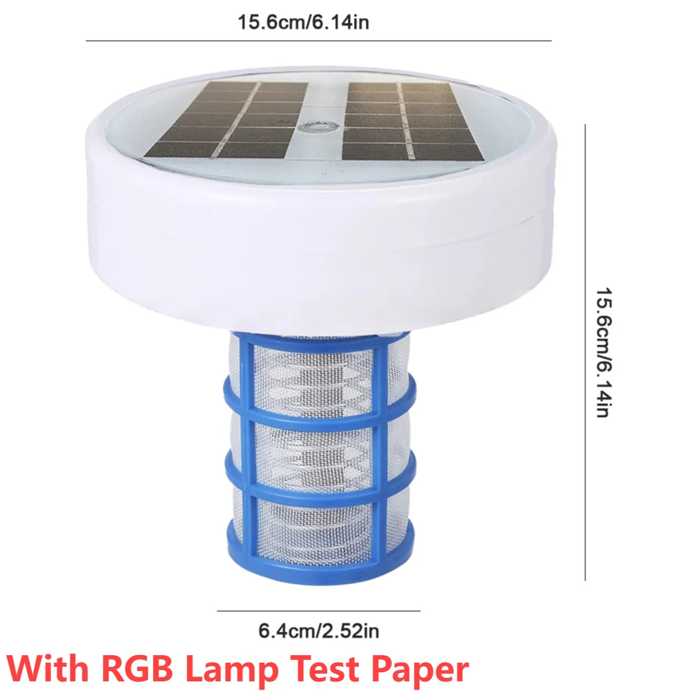 Solar Pool Lonizer Purifier Kills-Algae Swimming Pool Water Purifiers Chlorine-Free Sun Shock&Water Purifier For Outdoor Hot Tub