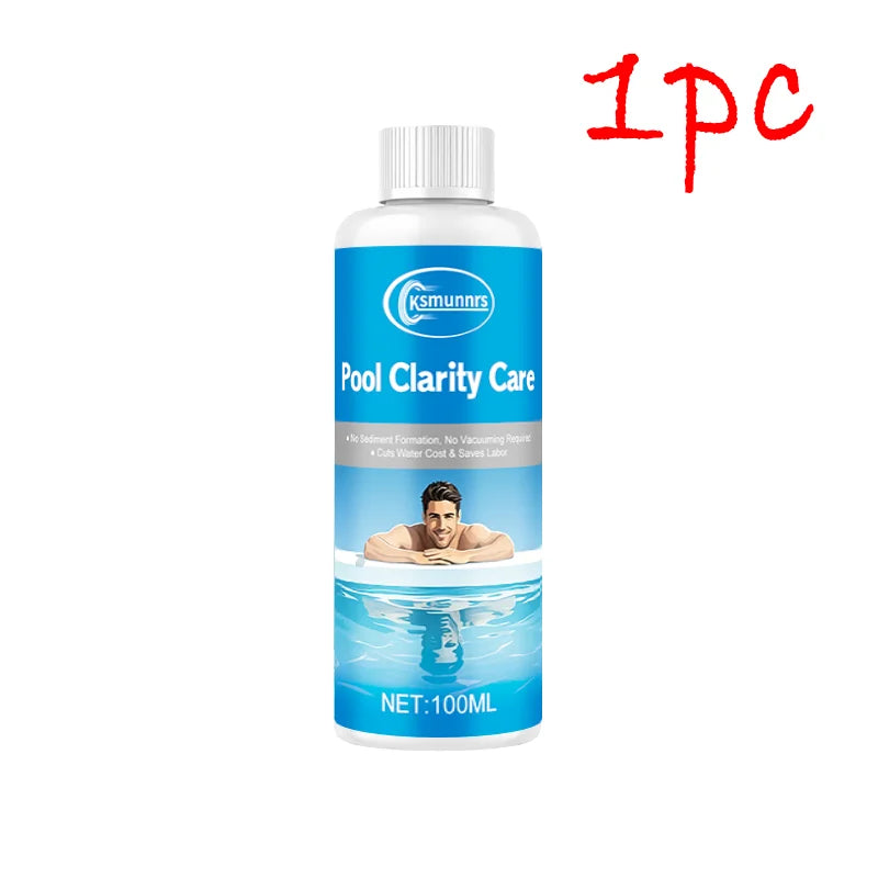 Universal Water Clarifier for Swimming Pools And Spas - Quick Murky Water Improvement Transparent Vision Restorer Easy Applicati