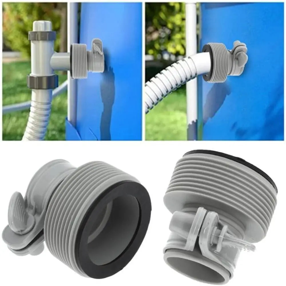 New 1.25 to 1.5 Pool Hose Adapter With Adjustment Hoop Rubber Metal Pool Hose Connector Type B Pool Filter Pumps Adapters