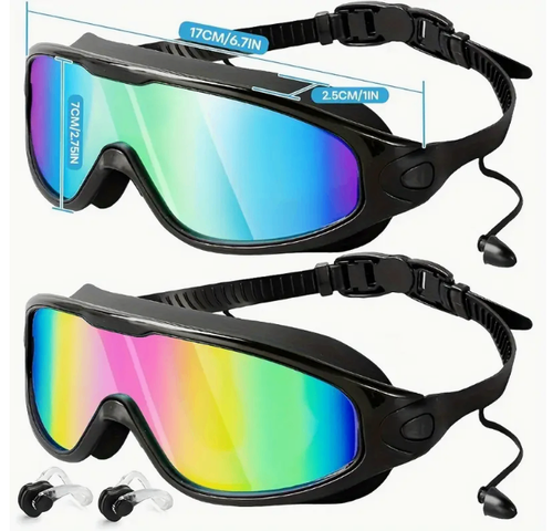 New large frame swimming goggles for adults HD anti-fog electroplating swimming goggles